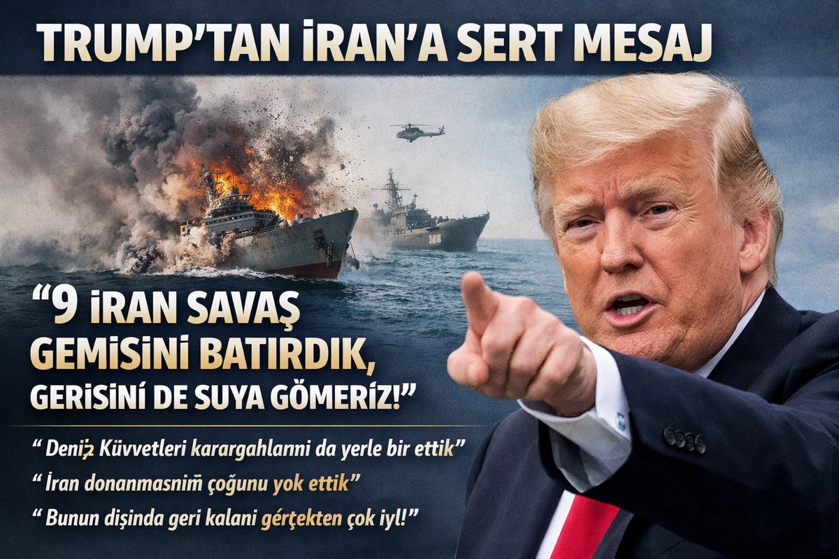 ABD eski Başkanı Donald Trump, İran hakkında çok sert açıklamalarda bulundu. Trump, “9 İran savaş gemisini batırdık, geri kalanını da denizin dibine göndereceğiz. Deniz Kuvvetleri karargâhlarını büyük ölçüde yok ettik” ifadelerini kullandı.
Bu iddialar uluslararası kamuoyunda