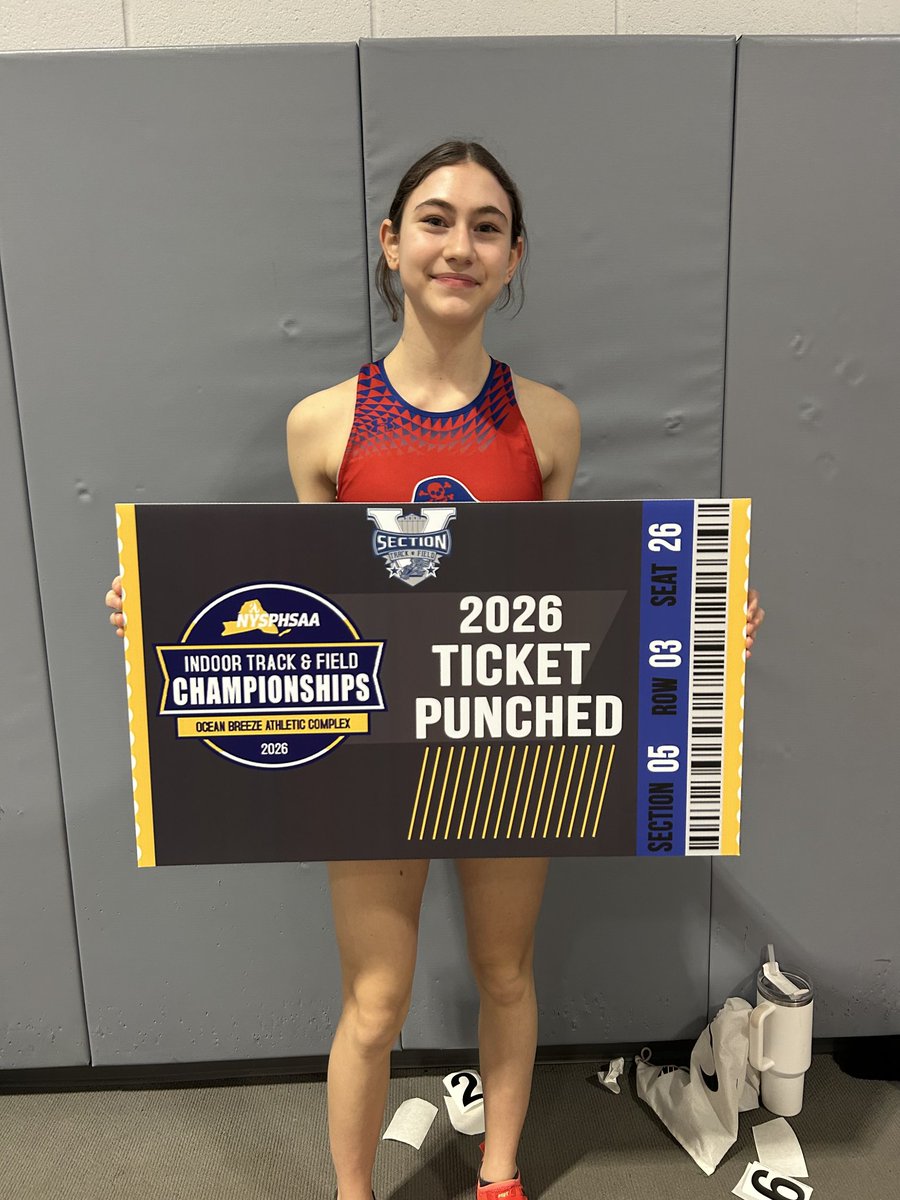 FCSDSports's tweet image. Congratulations to Lilly who will be competing in the @NYSPHSAA Championships! @SecVAthletics @FCSDtweets #indoor track/field