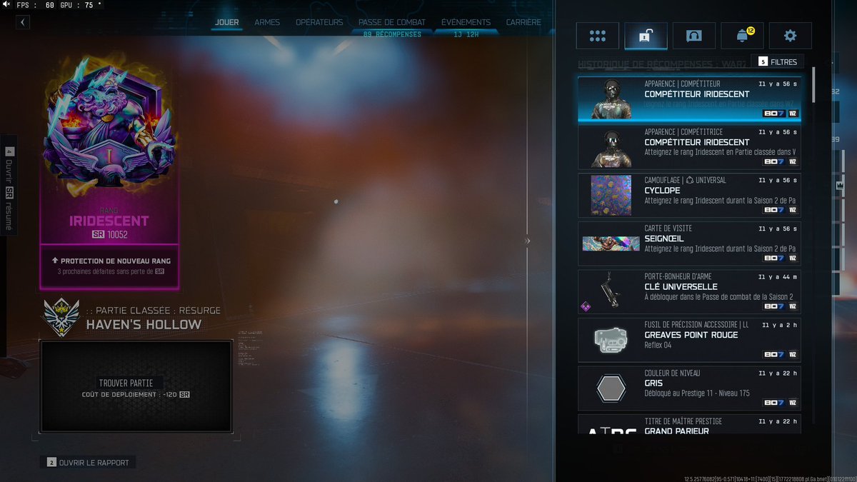 blau_47's tweet image. iridescent boost done for another customer ✔️                                                     DM’s is open if you looking for a boost !
#warzone &amp;amp; #cdl