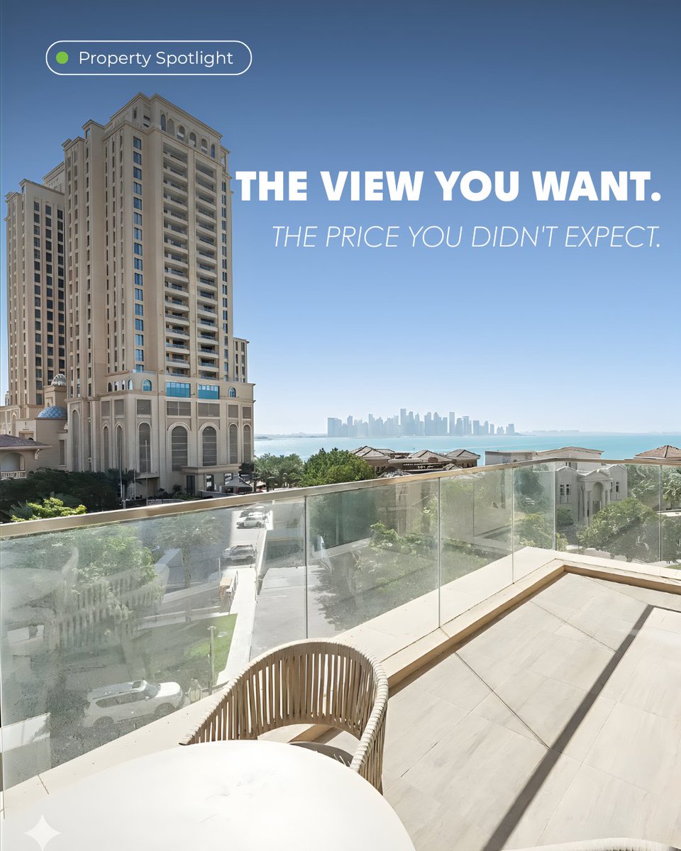 mycoreo's tweet photo. The view you want. The price you didn't expect.
Al Mayas
1-3BR apartments from QAR 1.5M
10% down payment
Q4 2026 handover
Your window is open. Move now.
#AlMayas #QatarRealEstate #PropertyForSale #Qatar https://t.co/SBqi38mnr2