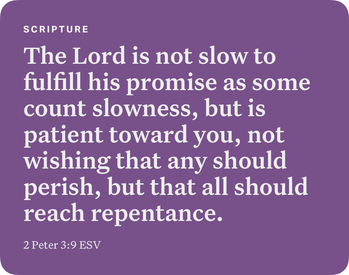 2 Peter 3:9 ESV bible.com/bible/59/2pe.3…