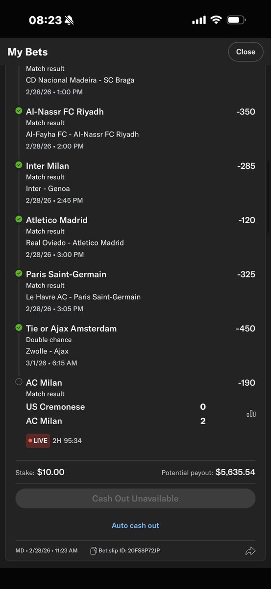 stevedjoko2's tweet photo. @Junior_pel77 @UTDTrey I didn’t. And I might win my 3 parleys https://t.co/2KOhX7FLAj