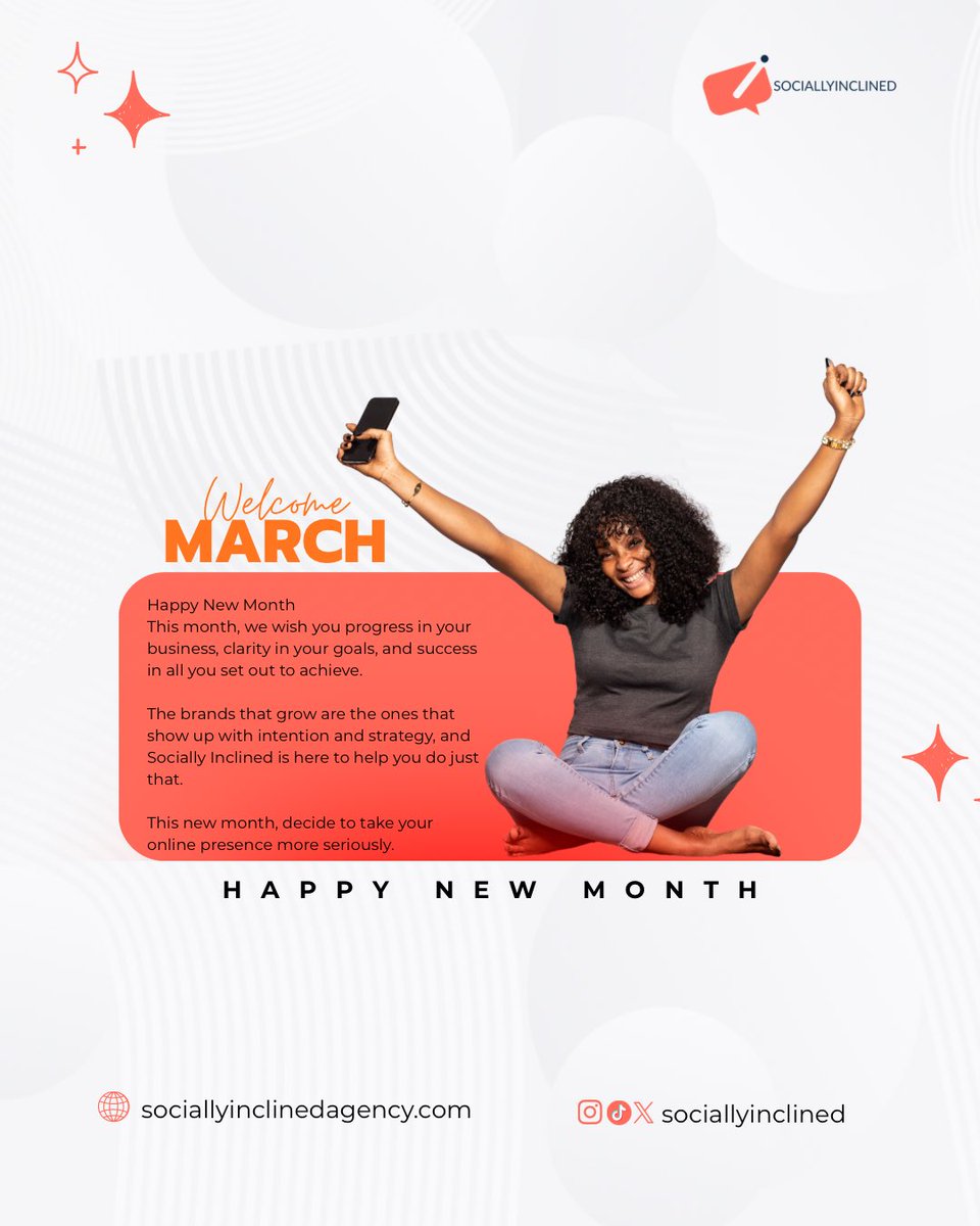 SociallyInc's tweet photo. Happy New Month ✨

Welcome to a fresh start and new opportunities.

This month, don’t just show up — show up intentionally.
Take your marketing seriously and let your brand be seen.

Socially Inclined is here to help you stay visible, consistent, and impactful all month long. https://t.co/sitP61AFIq