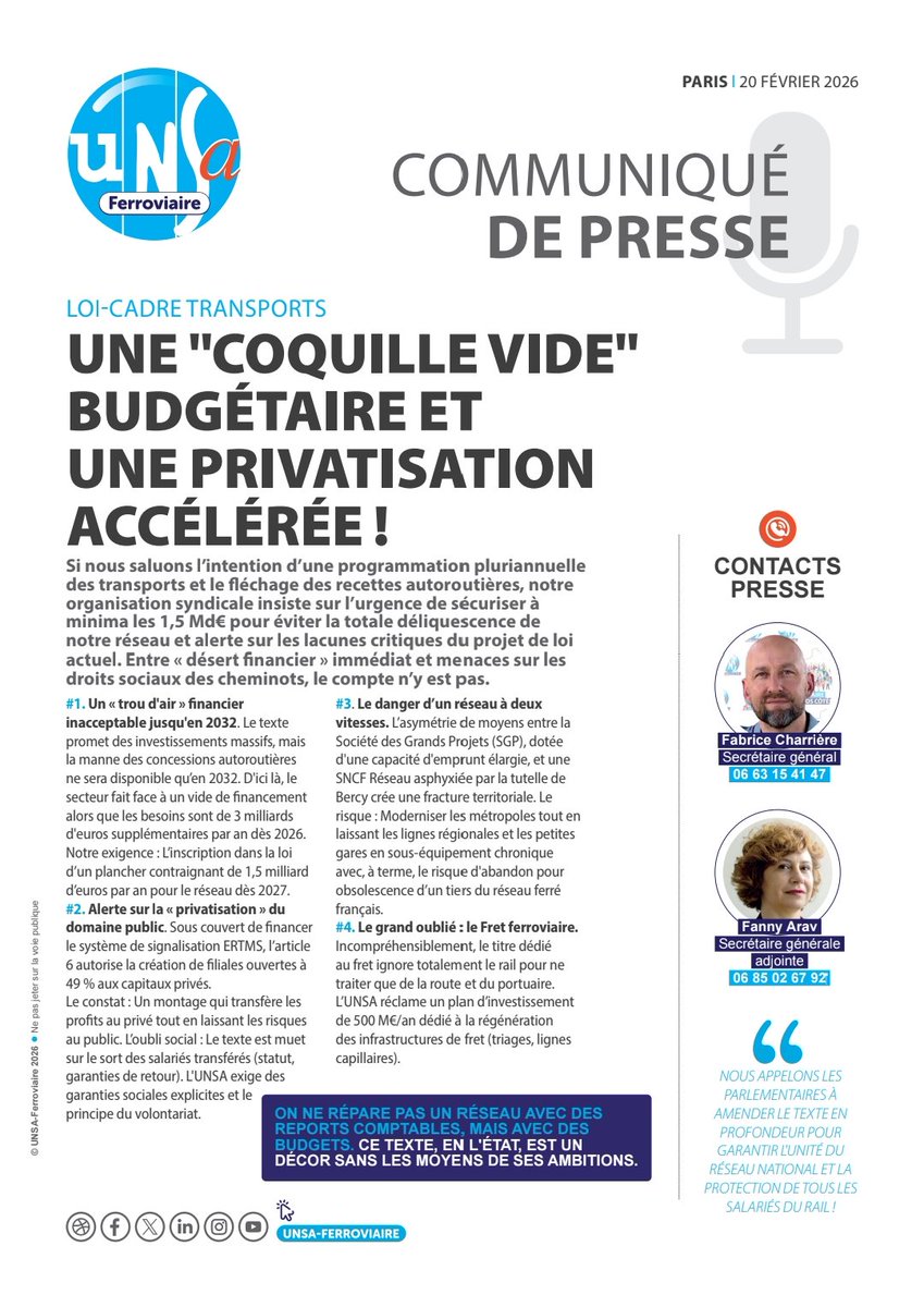 UNSA ferroviaire PRG tweet media