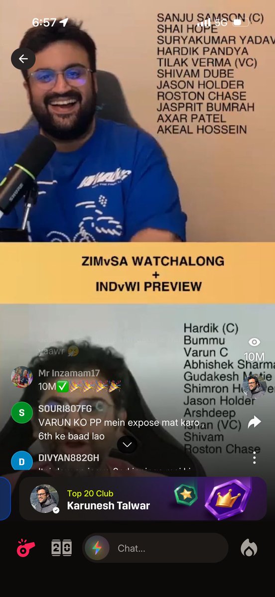 harshjain85's tweet photo. 10 MILLION views in 1 hour. INSANITY 🥳🔥🏆🧿💪🏼❤️👏🏼
Karunesh Talwar CRUSHING IT on his @Dream11 Watch Along
https://t.co/QhavKCpJcg https://t.co/wOinO8voja
