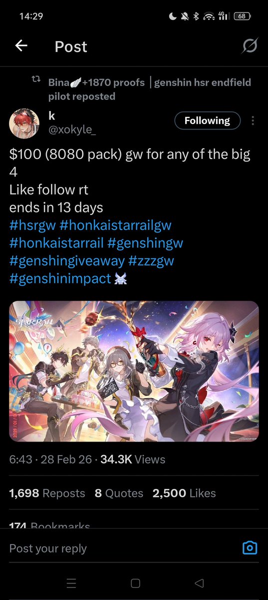 CrossXAymen's tweet photo. @xokyle_ Done
good luck everyone https://t.co/Cb6Zx4NIPk