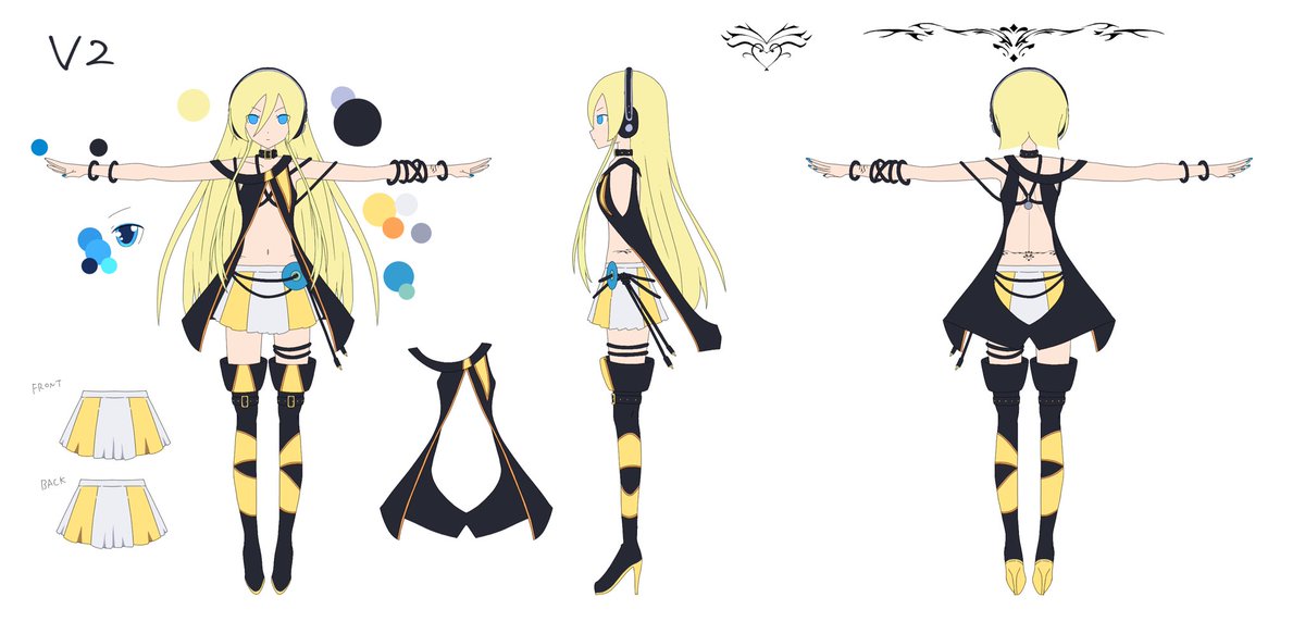 V2ちゃんの髪色を修正しました！！すみません！！！ #VOCALOID #Lily