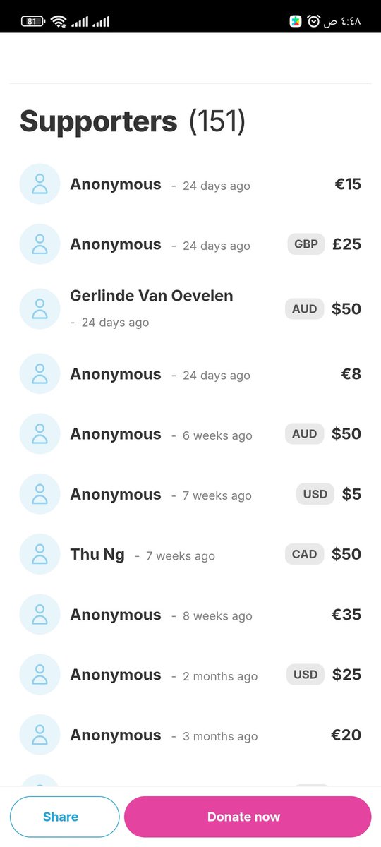 Long-term donations. The post is getting engagement but no donations. 
chuffed.org/project/151540…
