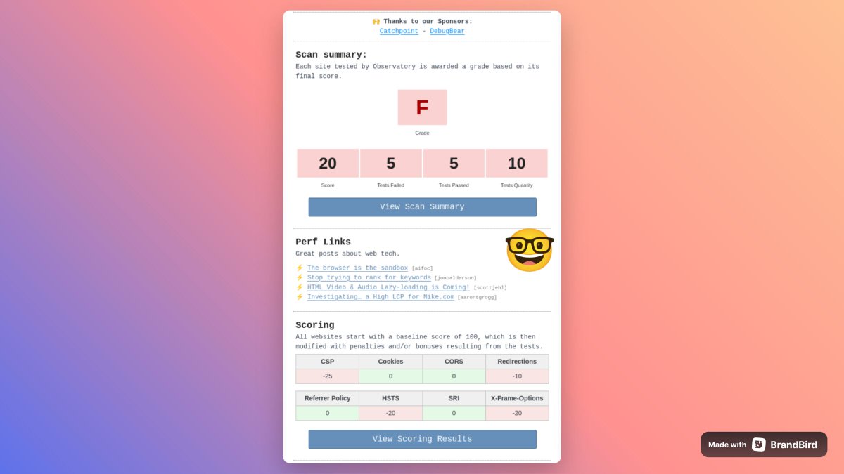 WebPerformance Report tweet media