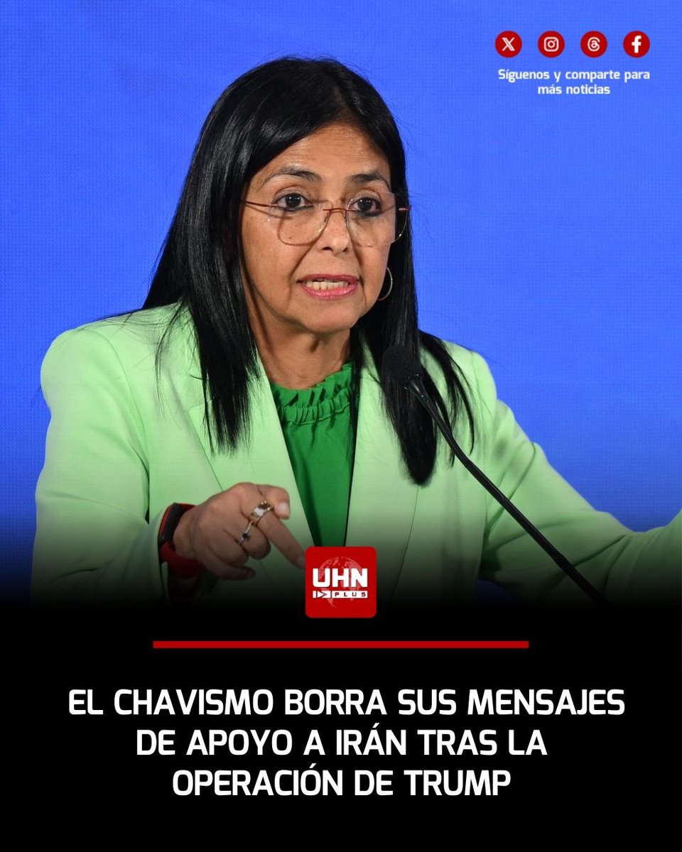 🇻🇪🇺🇸🇮🇷‼️ | Inmediatamente después de que se confirmara el éxito de la "Operation Epic Fury" y el desmantelamiento de la cúpula iraní, el canciller Yván Gil eliminó todas las publicaciones donde repudiaba el ataque.