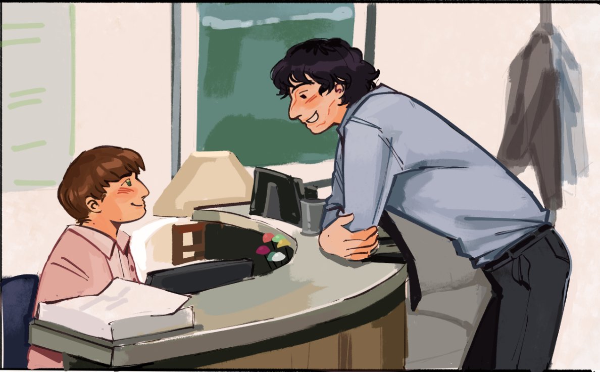 office au!! 📋🖨️ #byler #bylerfanart