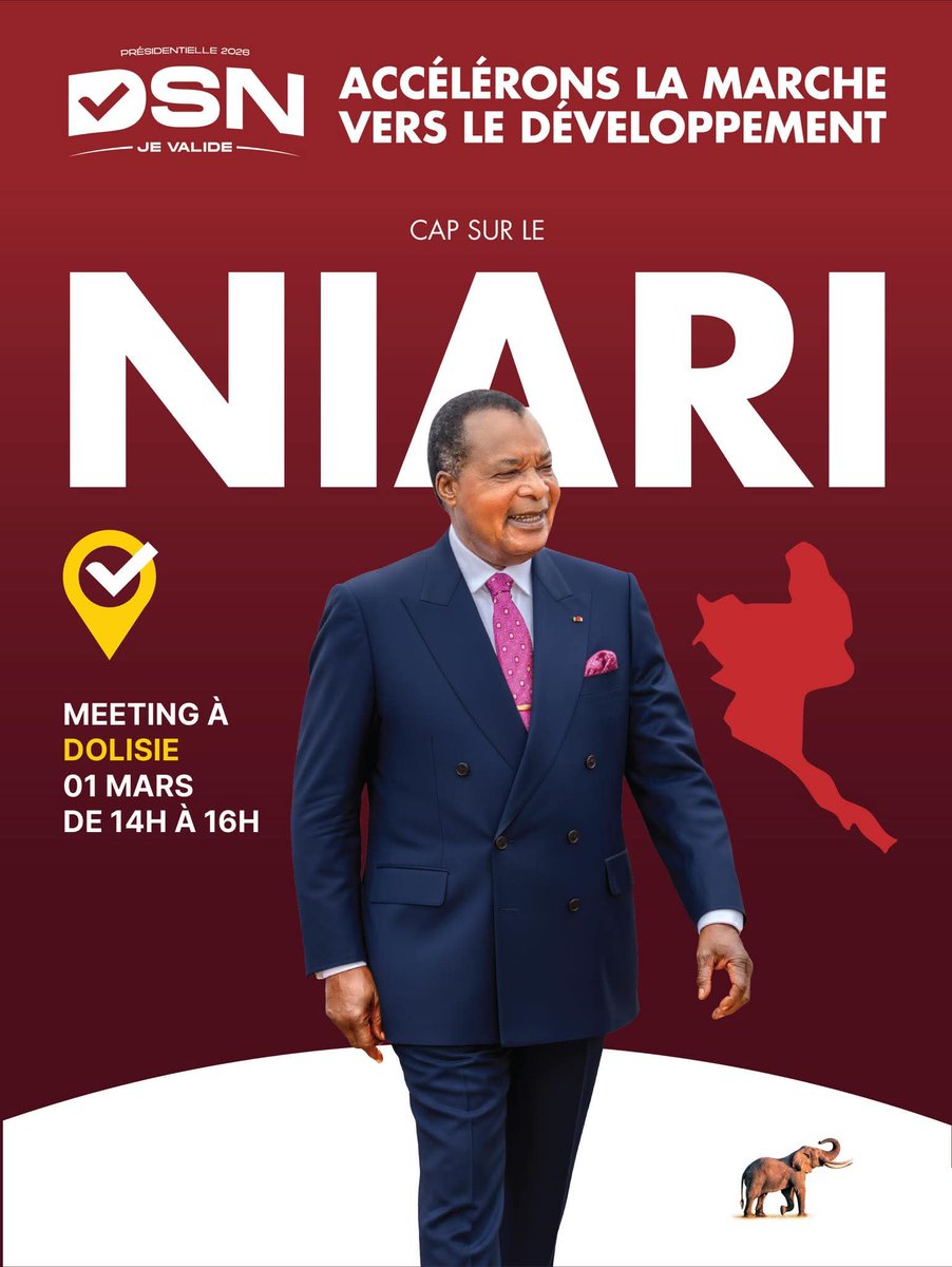BrelNdinga's tweet photo. 🇨🇬 Cap sur le Niari.

📍 Dolisie
🗓 01 mars
⏰ 14h – 16h

Accélérer la marche vers le développement, c’est passer des mots aux actes.
Le cap est fixé. À nous d’avancer.

#Niari #Dolisie #Congo #Développement https://t.co/oJ2oiTrkyg