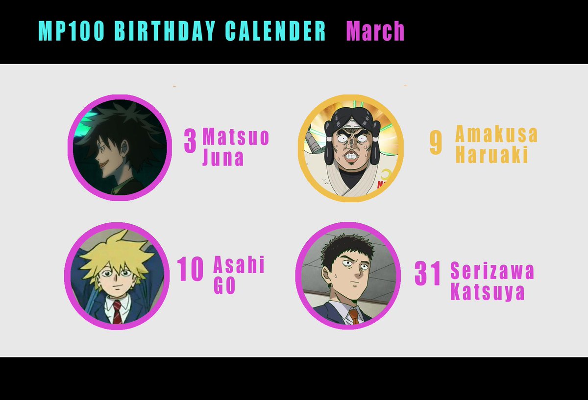 Mp100 Birthday 🍰 l Serizawa's Month! tweet media