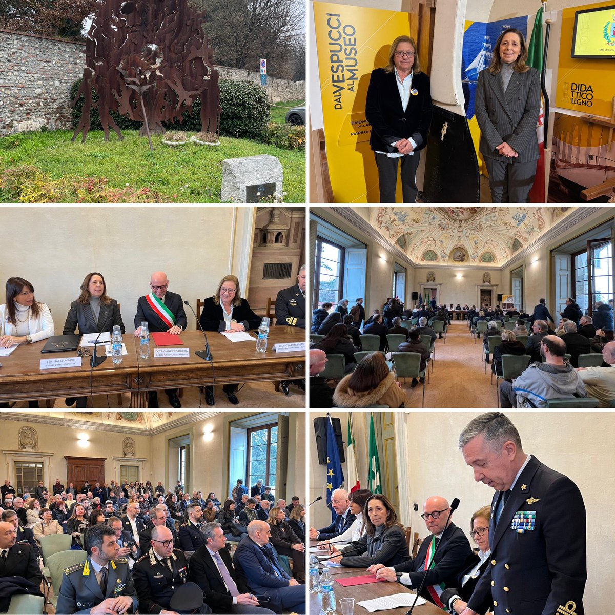 isabellarauti's tweet photo. ⚓Dal Vespucci al Museo – Dal mare alla terra
◙  Cesano Maderno - Museo Didattico del Legno

🇮🇹 Inaugurazione spazio espositivo permanente che da oggi ospita il timone in mogano della motobarca della Nave Scuola Amerigo Vespucci, donato dalla Marina Militare Italiana.

#Timone oggetto simbolo di storia marinaresca e metafora esistenziale di valore perenne.

🌍 Il Vespucci - nel tour mondiale e mediterraneo (2023 - 2025) - ha toccato cinque continenti raccontando al mondo le eccellenze Italiane, il Made in Italy e lo spirto di italianità.

📚 L’iniziativa di oggi in un Museo didattico è una declinazione della #CulturaDellaDifesa intesa come trasmissione di valori e motore di inclusione e coesione sociale, valorizzazione del territorio e visione dinamica della memoria.

#CulturaDifesa

#Difesa #MarinaMilitare #AmerigoVespucci #ForzeArmate #IdentitàNazionale #Giovani #Valori
#Istituzioni #MadeInItaly
@GuidoCrosetto @SM_Difesa @MinisteroDifesa @ItalianNavy 
@MIsocialTW @FrassinettiP @lni_pn