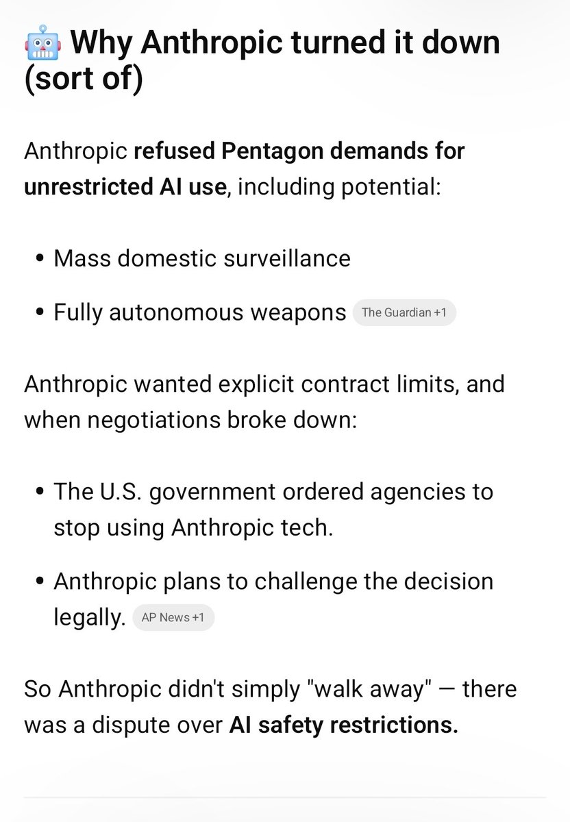 CoinGuideWW's tweet photo. Canceling my ChatGPT subscription after they signed a contract with the government which can use their technology for "any lawful purpose"

Anthropic turned it down because the govt wanted to use them for mass surveillance and autonomous weapons..... https://t.co/hji9N7kFNL