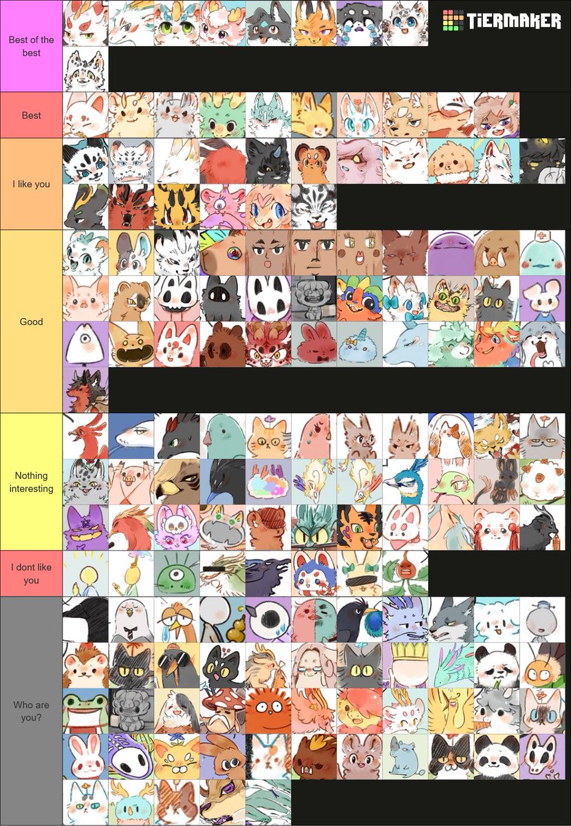 Someone made TierList of YsY #有兽焉 #FabulousBeasts
If you want to try tiermaker.com/create/fabulou…