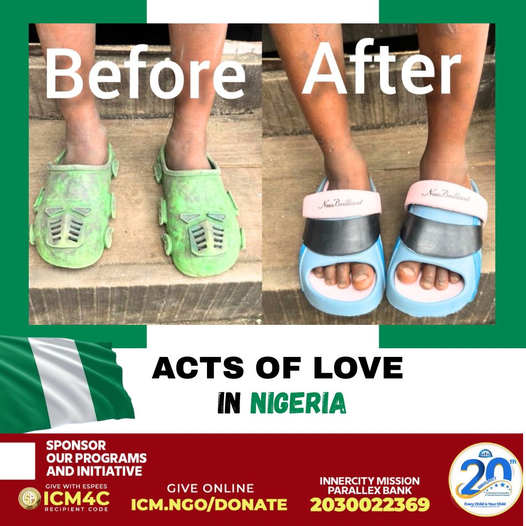 InnerCityHQ's tweet photo. BEFORE ➡️ AFTER 👟
This is impact.
Through the Acts of Love Campaign in Makoko, our HVN volunteers gave indigent children new shoes and new smiles.
Small acts. Big difference.
Volunteer today 👉 https://t.co/FO3NMp1okt�
#HVN #ActsOfLove #ICM #EveryChildIsYourChild https://t.co/ZFJLzgqhPq