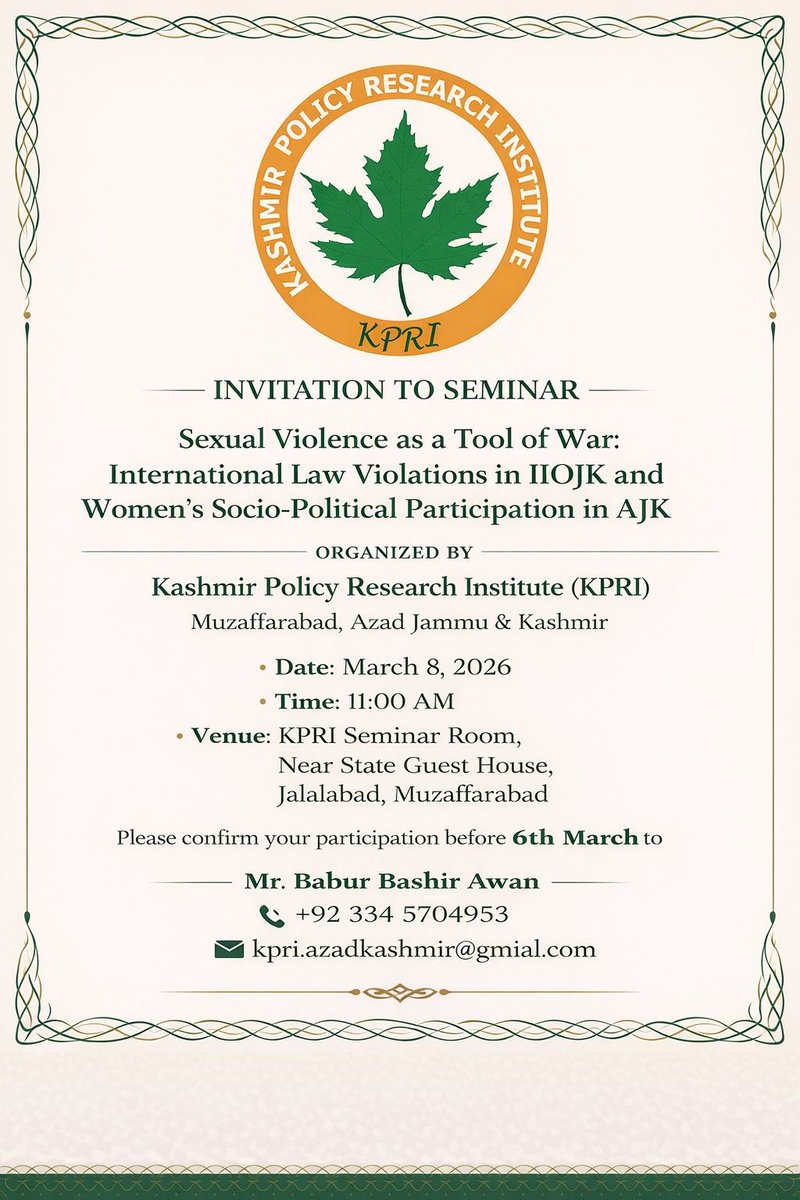 Kashmir Policy Research Institute tweet media