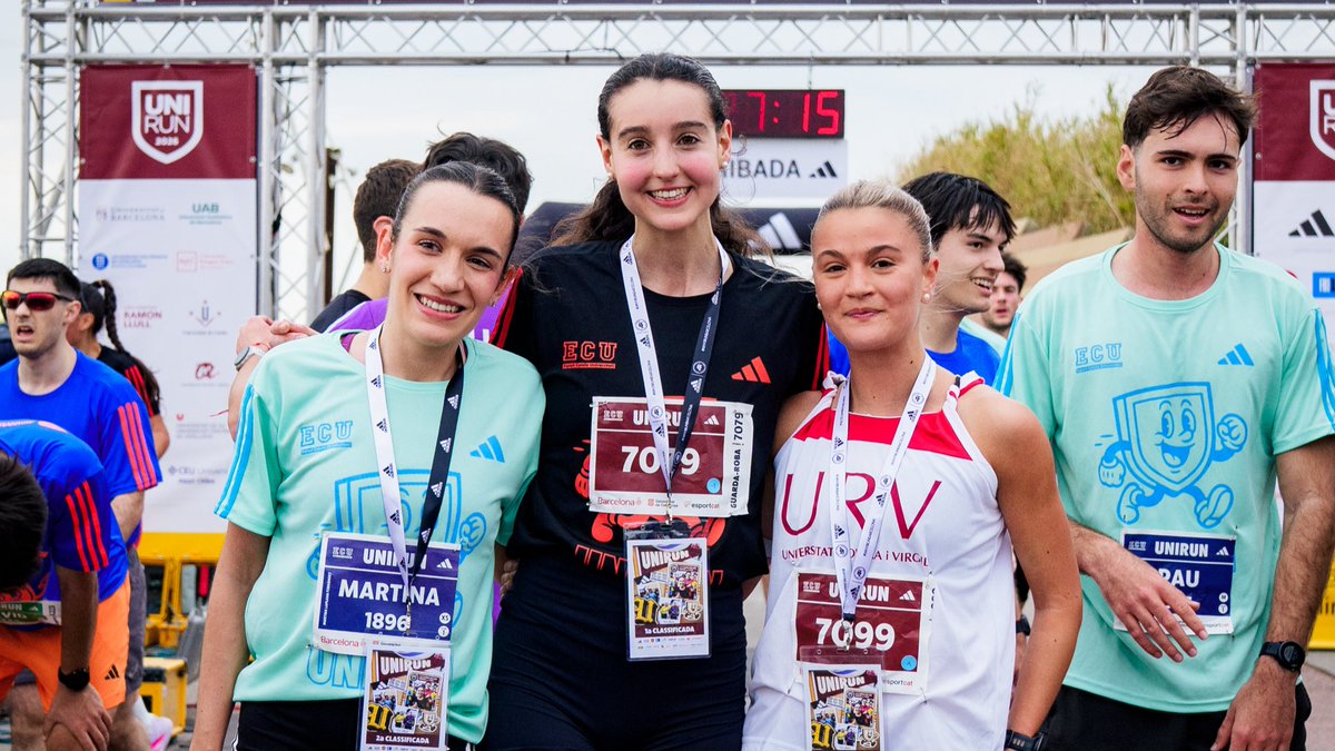 uniruncat's tweet photo. PODI FEMENÍ 𝐔𝐍𝐈𝐑𝐔𝐍 𝟐𝟎𝟐𝟔 🏃🏼‍♀️

🥇 Laia Casajoana ⏱️ 17:30
🥈 Martina Laplana ⏱️ 17:41
🥉 Lucía Mayolas ⏱️ 18:24

#unirun #esportuniversitari https://t.co/RD0eSbcKNI