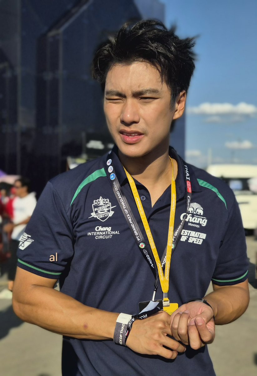 1.March.2026. You knew we were waiting for you. Thanks for stopping by. It was a hot and sunny day and Ohm was facing in the sun's direction when he was greeting fans. 

Taken using my phone.
OHM PAWAT MOTOGP 2026 #MotoGP2026xOhm #PTGrandPrixofThailand2026