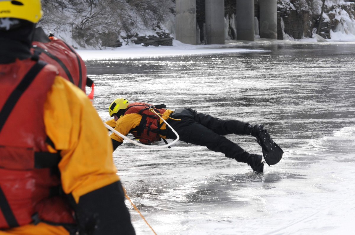 Our Ice Rescue Teams safely rescued a dog and a resident yesterday ...