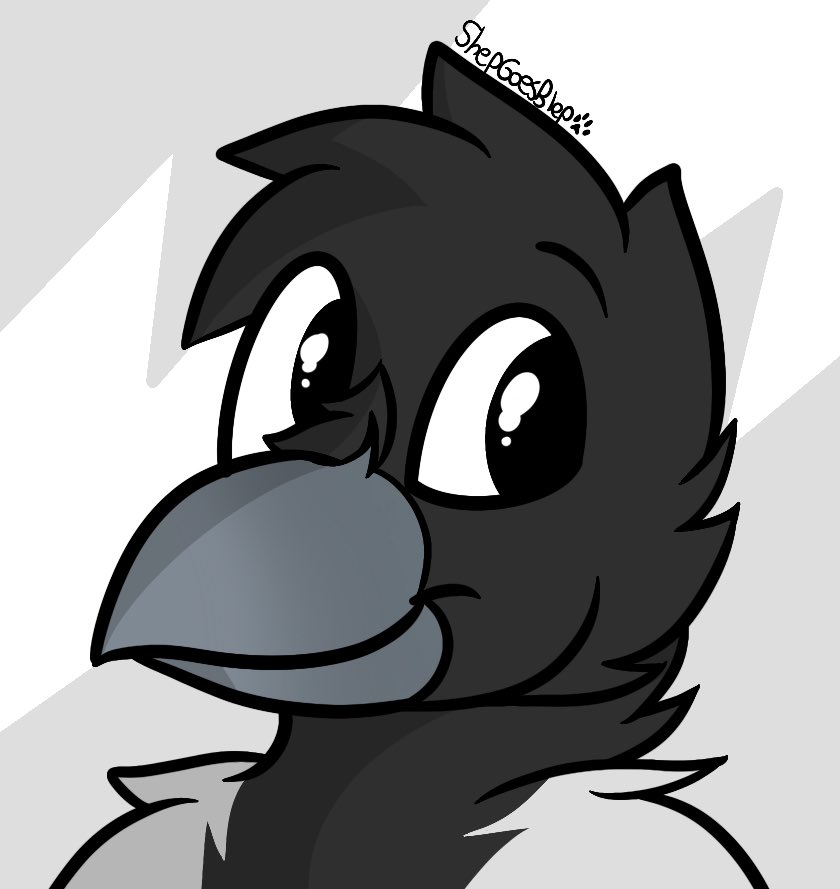 ShepGoesBlep's tweet photo. Headshot for @TadhgTheCrow! https://t.co/7tKWQfiV1O