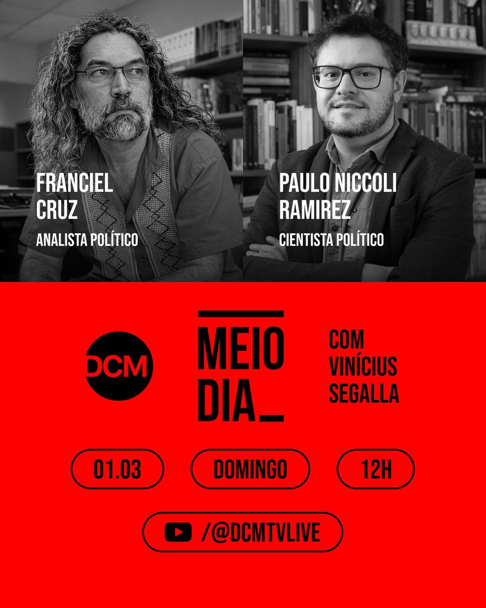 fsmcruz's tweet photo. URGENTE!!!

Caneta e papel na mão?

Então, anotem.

Neste domingão de missa, praia, céu de anil e guerra rolará também uma boa conversa, às 12h, nesta emissora aqui, ó.

Cole na corda, curta e compartilhe.

Valendo? https://t.co/7jySiiOlUK