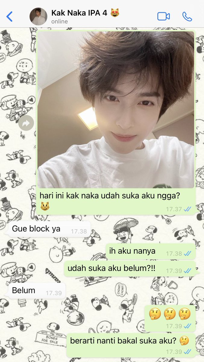 enoughjiseok's tweet photo. Orang mah hobinya baca buku kek, berenang—tapi beda hal sama si Jiyan, yang hobinya tiap hari confess-in Kak Naka IPA 4.😼 https://t.co/GYkJuckrP8