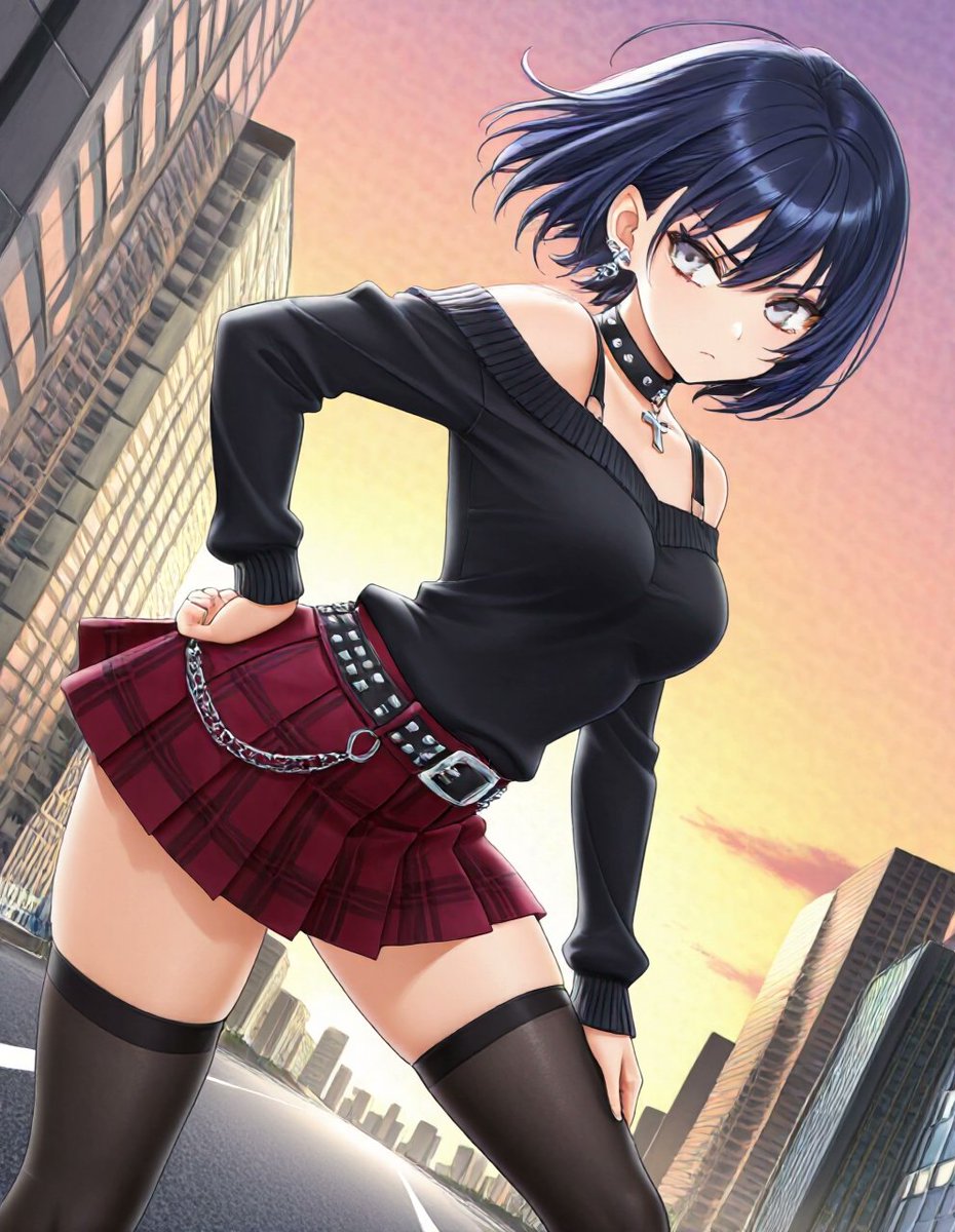 pixai #AIArt 青髪ちゃん：girl with blue hair