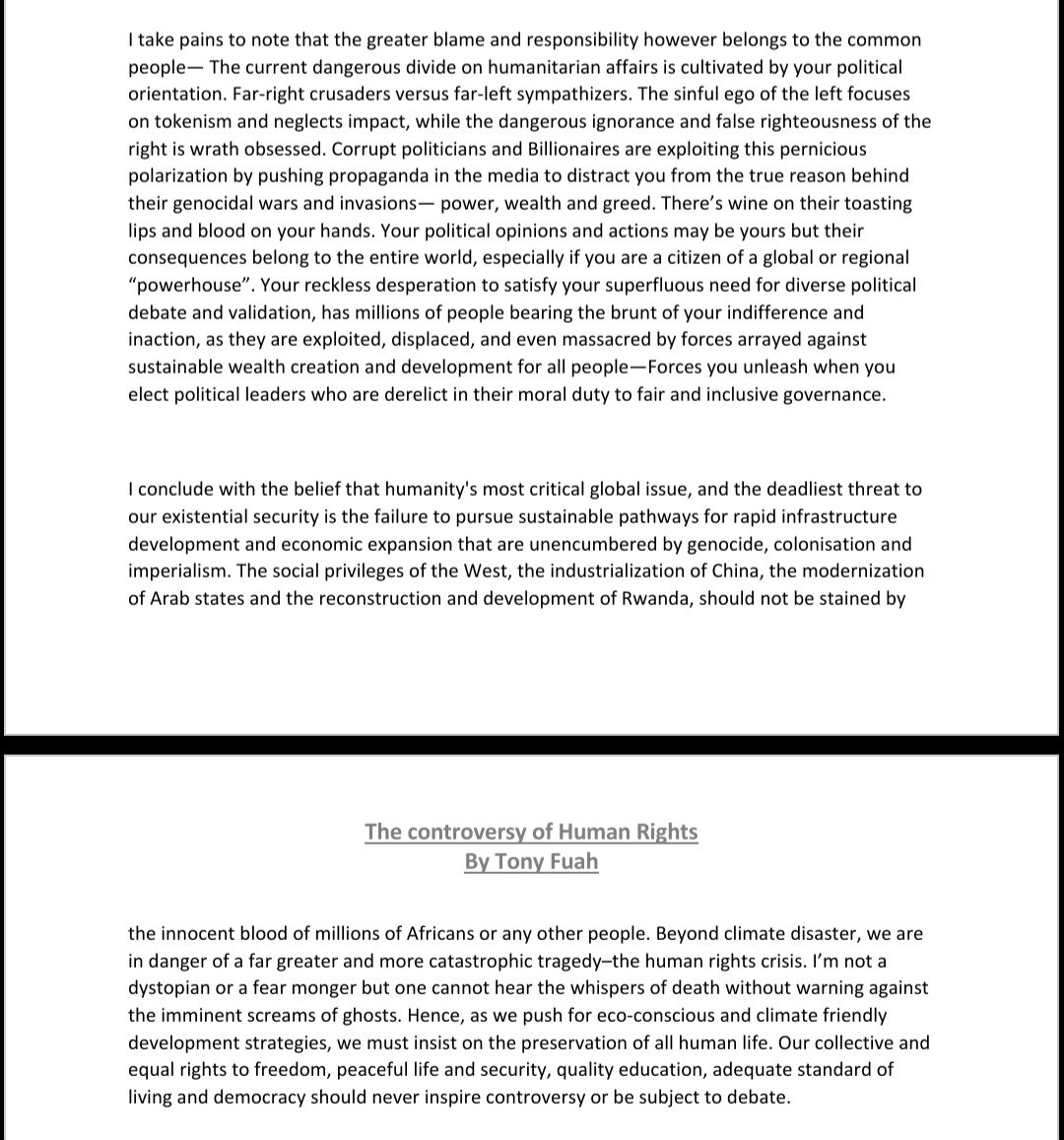 "The sinful ego of the left focuses on tokenism and neglects impact, while the dangerous ignorance and false righteousness of the right is wrath obsessed." #HumanRights #WorldPeace

Read the full article here:

linkedin.com/posts/tony-fua…