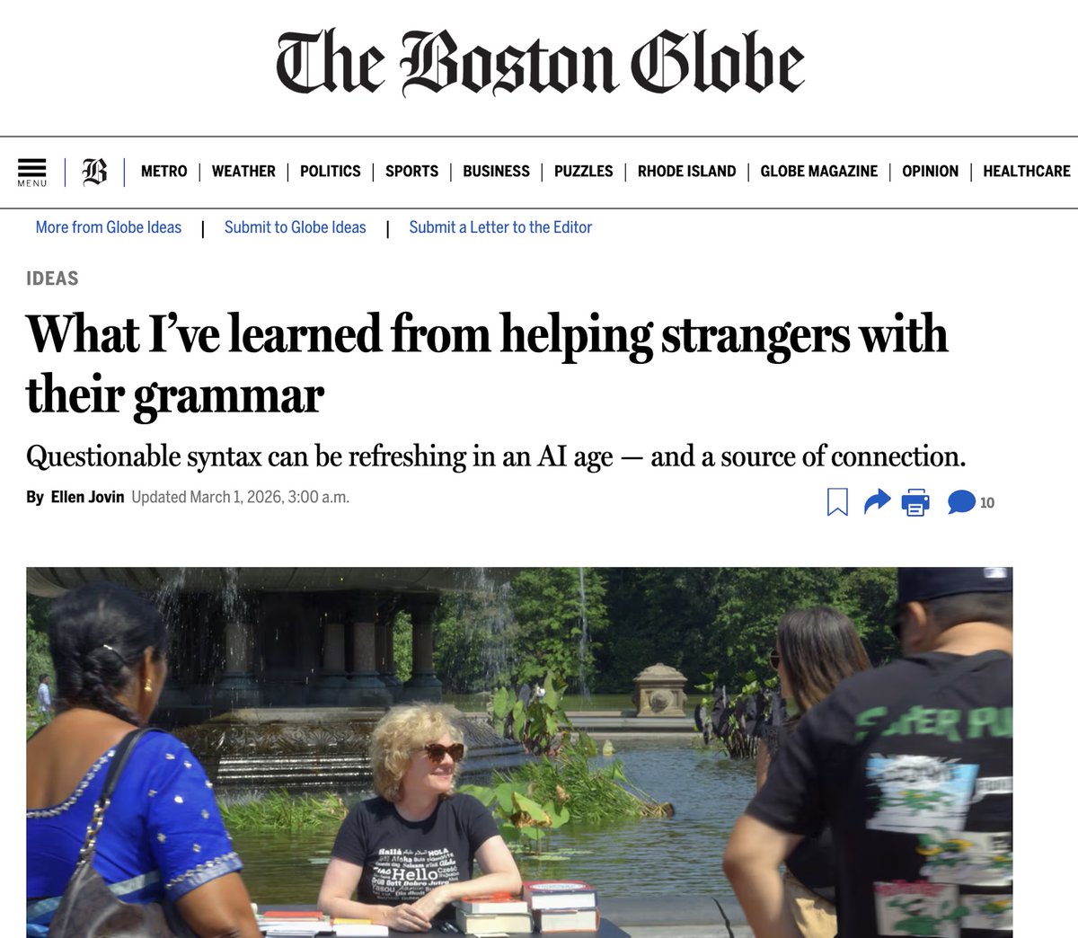 Ellen is at the Grammar Table tweet media