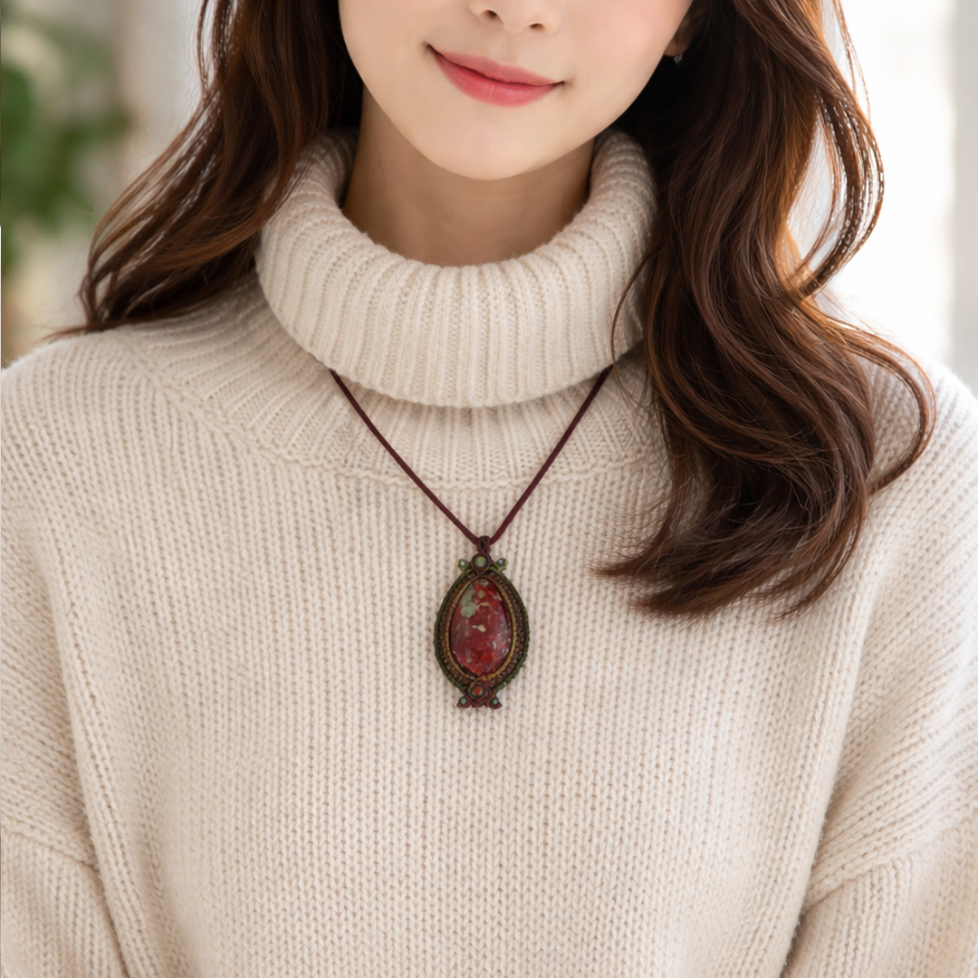 深い森に灯る、紅の情熱。 赤と緑が溶け合う魔石『ルビーイン