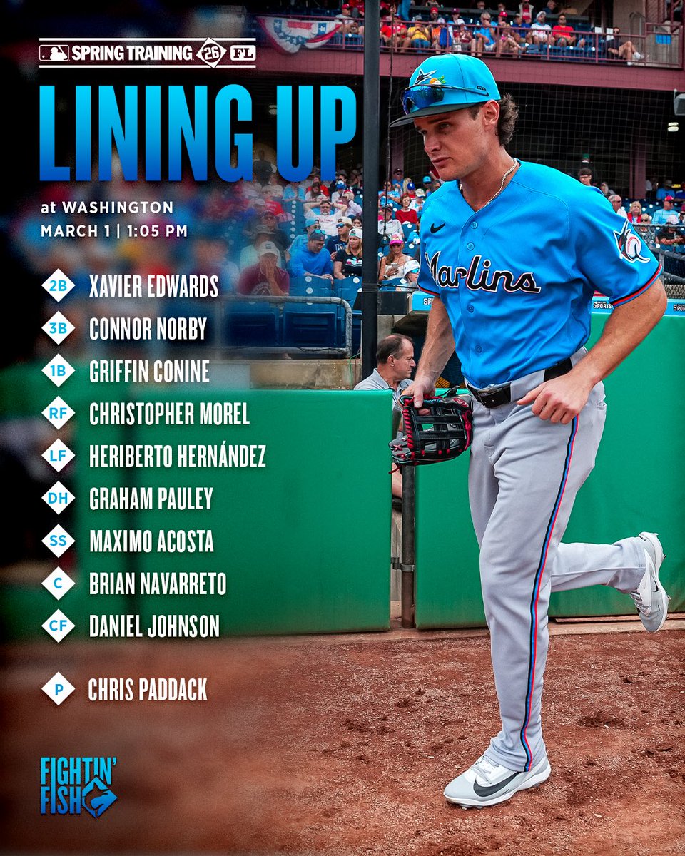 Welcome to March ⚾️

👂: MLB.com | MLB App | Radio Mambi 710 AM 
⏰: 1:05 PM ET