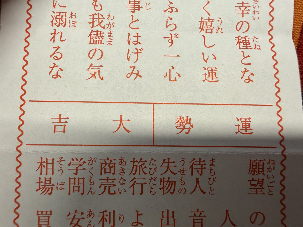 実は今年初のおみくじ 大吉やっちゃー‹‹(´ω` )/››