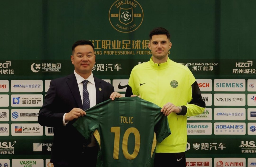 #Fichajes✍🏻| El Zhejiang 🇨🇳 ya tiene relevo para Andrijasevic, se trata de su compatriota Marko Tolic 🇭🇷 procedente del Slovan Bratislava 🇸🇰!