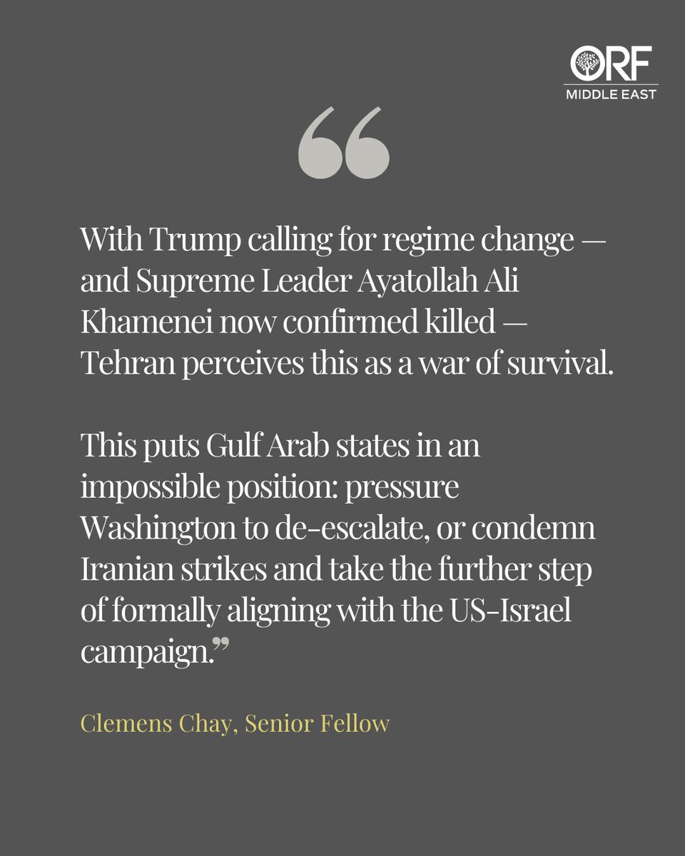 orfmiddleeast's tweet image. This is not a normal day in #MiddleEast. 

#Military escalation, #strategic shifts, and diplomatic breakdowns are unfolding following the #US-#Israel strikes on Iran and the death of Supreme Leader Ayatollah Ali Khamenei . 

@orfmiddleeast experts offers quick takes on these
