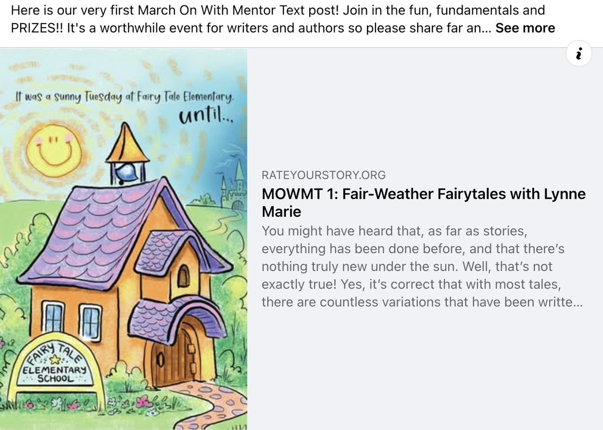 Literally_Lynne's tweet photo. Here is our very first March On With Mentor Text post! Join in the fun, fundamentals and PRIZES!! It's a worthwhile event for writers and authors so please share far and wide to support the cause and the #AuthorsHelpingWriters and #AuthorsHelpingAuthors! Comment on the blog for a chance to win those prizes! #RateYourStory #MentorTexts #Kidlit #KidlitCommunity #PictureBooks #Storytelling https://t.co/v1WVuRZKgd @RateYourStory