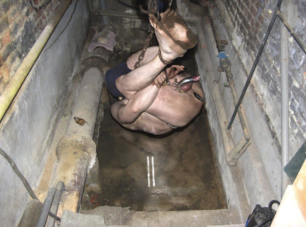 These photos were taken on different days in different locations. To most slaves, this would already seem unbearable. But to you, this is just simplely how we put you away for the night. Night is never easy for you, if anything, it’s more painful. Stay well slave, good night