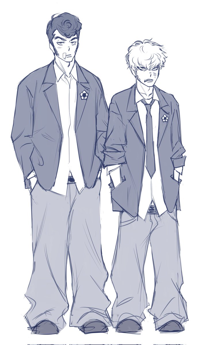 peachdude7's tweet photo. Sorry for the absence, I have an art block or something, but I like to draw sketches. These two dumbs are fighting again https://t.co/3TyVvQk708