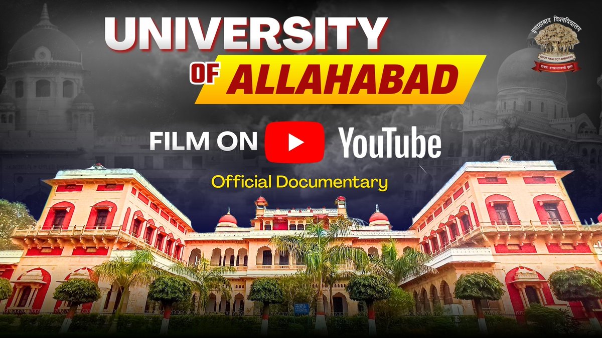 UoA_Official's tweet photo. University of Allahabad Official Documentary Film
Watch Now: https://t.co/ghMNyJPi2r
#universityofallahabad #allahabaduniversity #documentary #films
@ugc_india @EduMinOfIndia @PIB_India @DDNewslive @DDNational @mygovindia @PMOIndia https://t.co/cNZ99Joouu