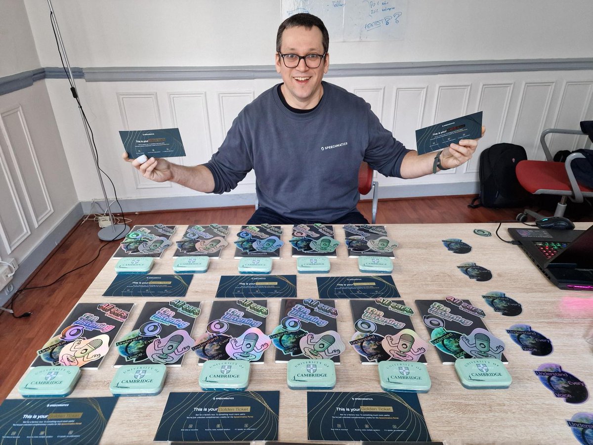 BinaryCoder's tweet photo. 3 hours left.

£3,000 in @Speechmatics API credits. €1,000 cash. All the merch.

The energy in this room right now? Headphones on. Locked in. Don't talk to me unless the building is on fire.

3 hours. Let's make every single one count.

Who's taking home that golden ticket? https://t.co/H4eVacUnB7