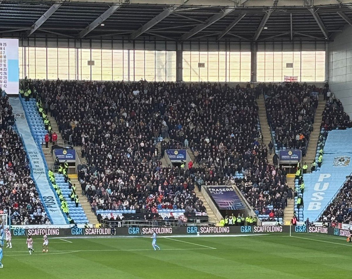_theawayends's tweet image. Stoke fans at Coventry yesterday 

#SCFC