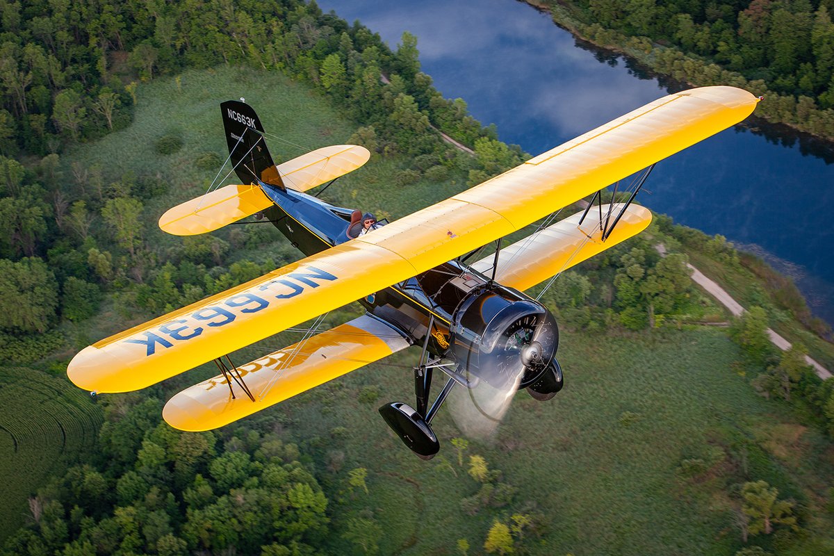 Nicknamed the “Bull Stearman,” the 4E looks every bit as fierce as its name suggests, but its reputation is more bark than bite.

Despite its size and powerful P&amp;W R-1340 engine, pilots describe this biplane as a genuinely pleasant aircraft to fly.

📸 Jim Raeder

#Aviation
