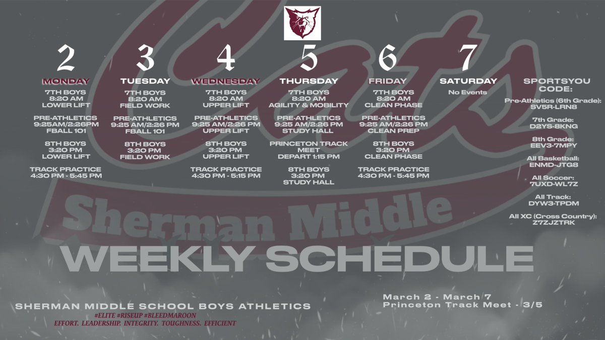 Sherman Middle School Athletics tweet media