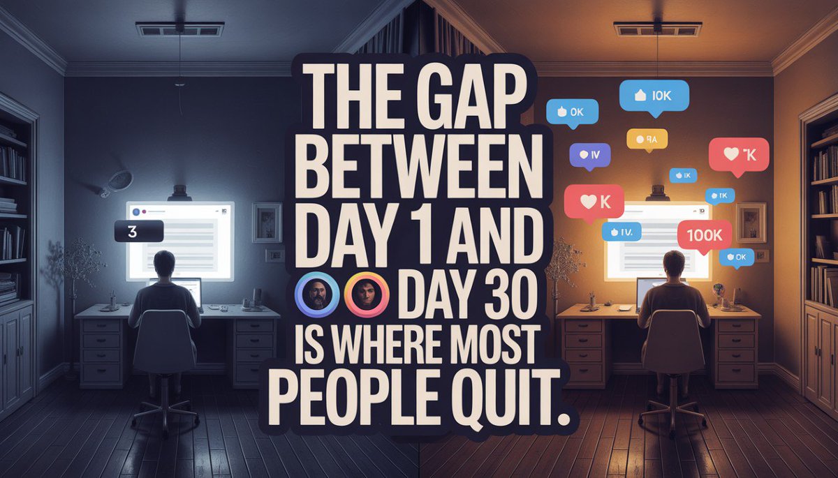 6 months ago, I had 0 followers 0 engagement, and posted into the void.

Nobody saw it. Nobody cared.

Here's what changed everything 👇

I wasn't bad at content.

I was posting for myself  not for the reader.

That one shift rewired everything.

What I actually changed:

→