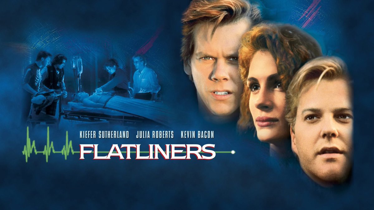 bondgriff's tweet image. I’ve seen this film before — #Flatliners (1990) is a gripping, unsettling psychological horror elevated by an outstanding cast, with strong work from Joel Schumacher, Kiefer Sutherland, Julia Roberts, and Kevin Bacon.