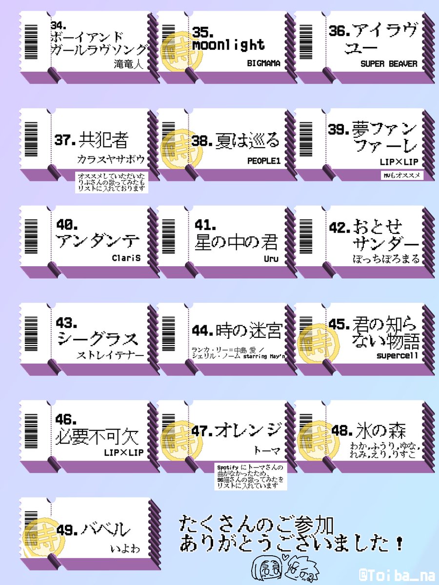 主カミュイメソン完成です！ありがとうございました！！💜💙
open.spotify.com/playlist/7MxFg…