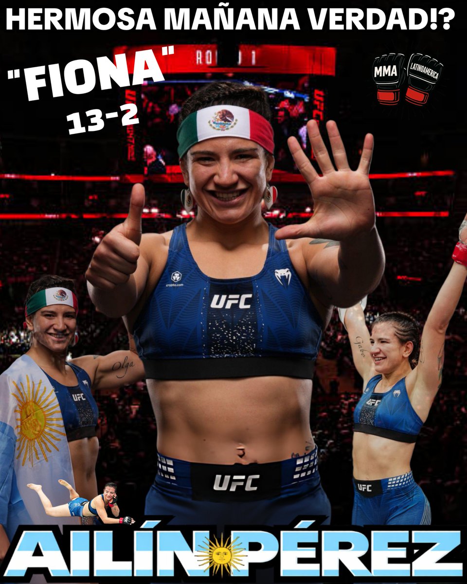 Ailín Pérez: de Argentina 🇦🇷 para el mundo

6-0 en las 135lbs. 28 derribos en 7 peleas. Mejor racha activa en peso gallo. Segunda mejor racha histórica

#UFCMexico