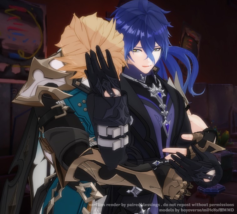 ⚔️🕯️#varflins

"Already out of stamina, Mr. Varka?"
"Flins, make me another wolfhook juice...I need more energy..."
"You have drank everything. But, if you wish, hugging me tightly should raise your spirits by a little."