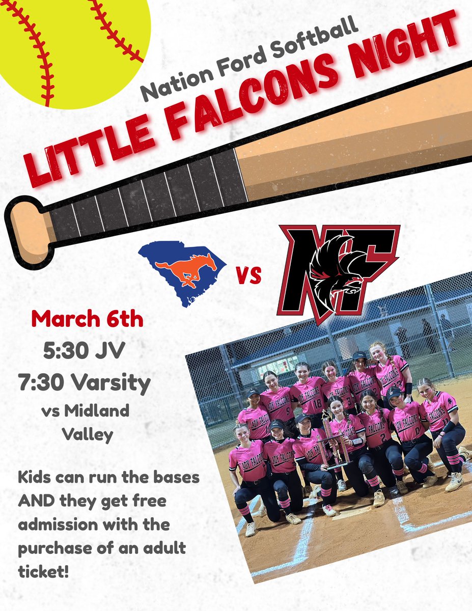 nafo_softball's tweet photo. Join us this Friday at our home opener vs Midland Valley!!! https://t.co/L5sstjqsLs